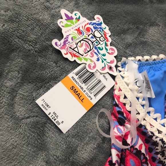 NWT BECCA Multicolor One Piece Swimsuit - Picture 6 of 7